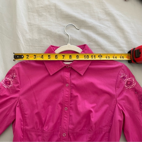 Pink Embroidered Long Sleeve Shirt - Picture 14 of 14
